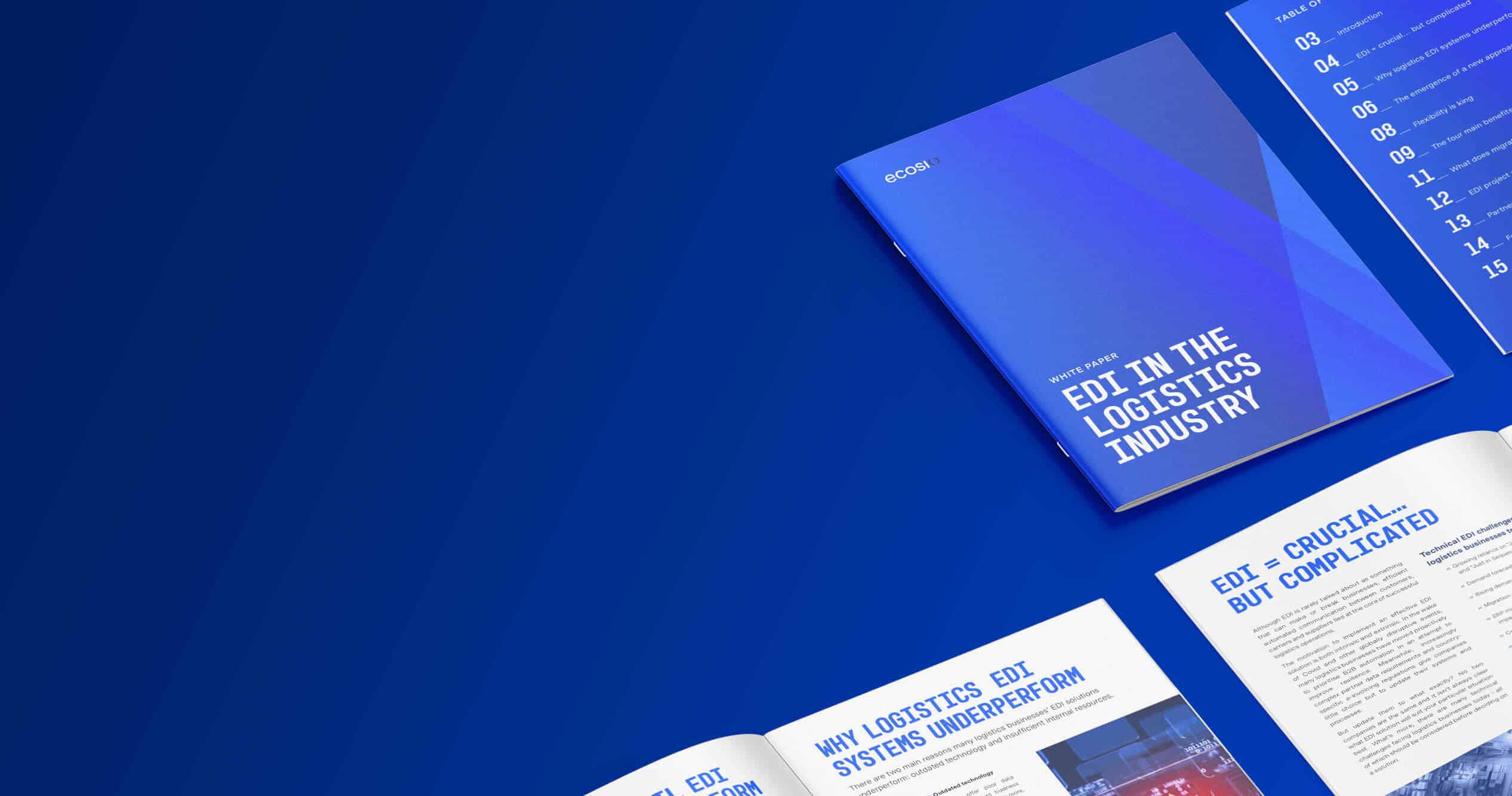 Header showing logistics white paper