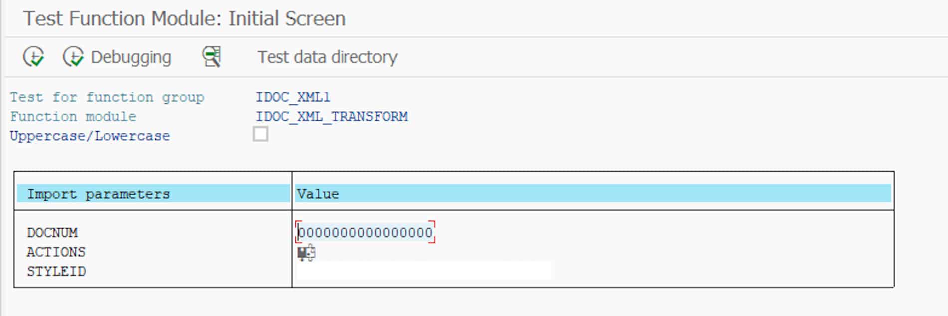 Enter the IDoc Number Enter the IDoc Number