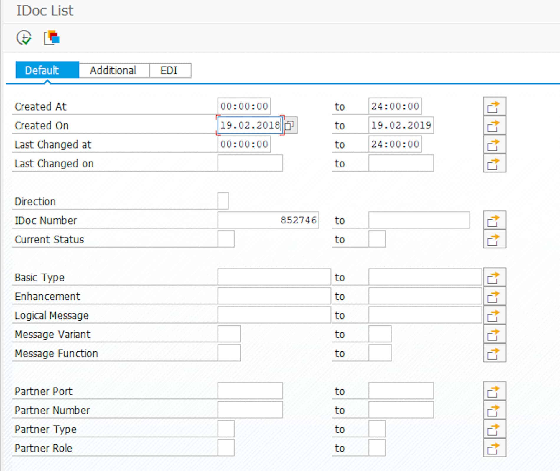 How to look for an IDoc with Transaction WE02 (click for a larger view How to look for an IDoc with Transaction WE02 (click for a larger view