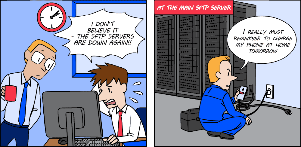 EDI cartoon 43. Server Shutdown